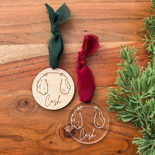 Dog Ear Ornament