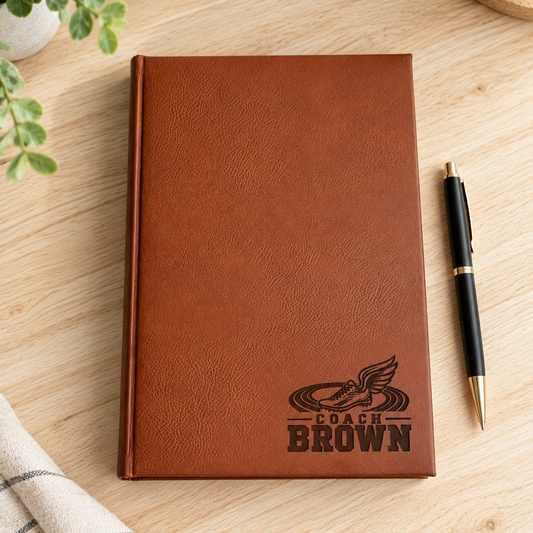 Track & Field Coach Leatherette Journal