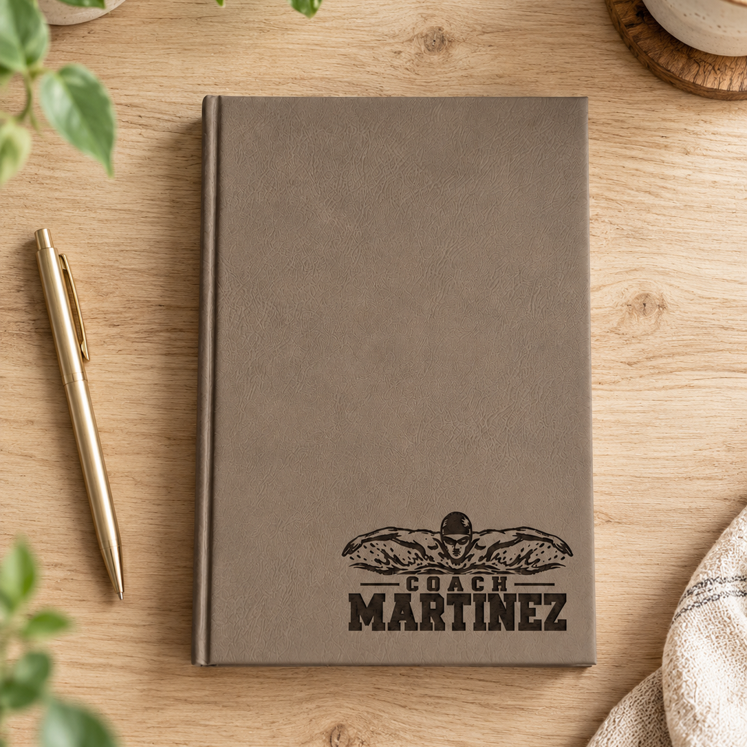 Swimming Coach Leatherette Journal