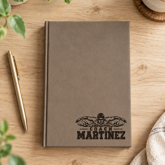 Swimming Coach Leatherette Journal