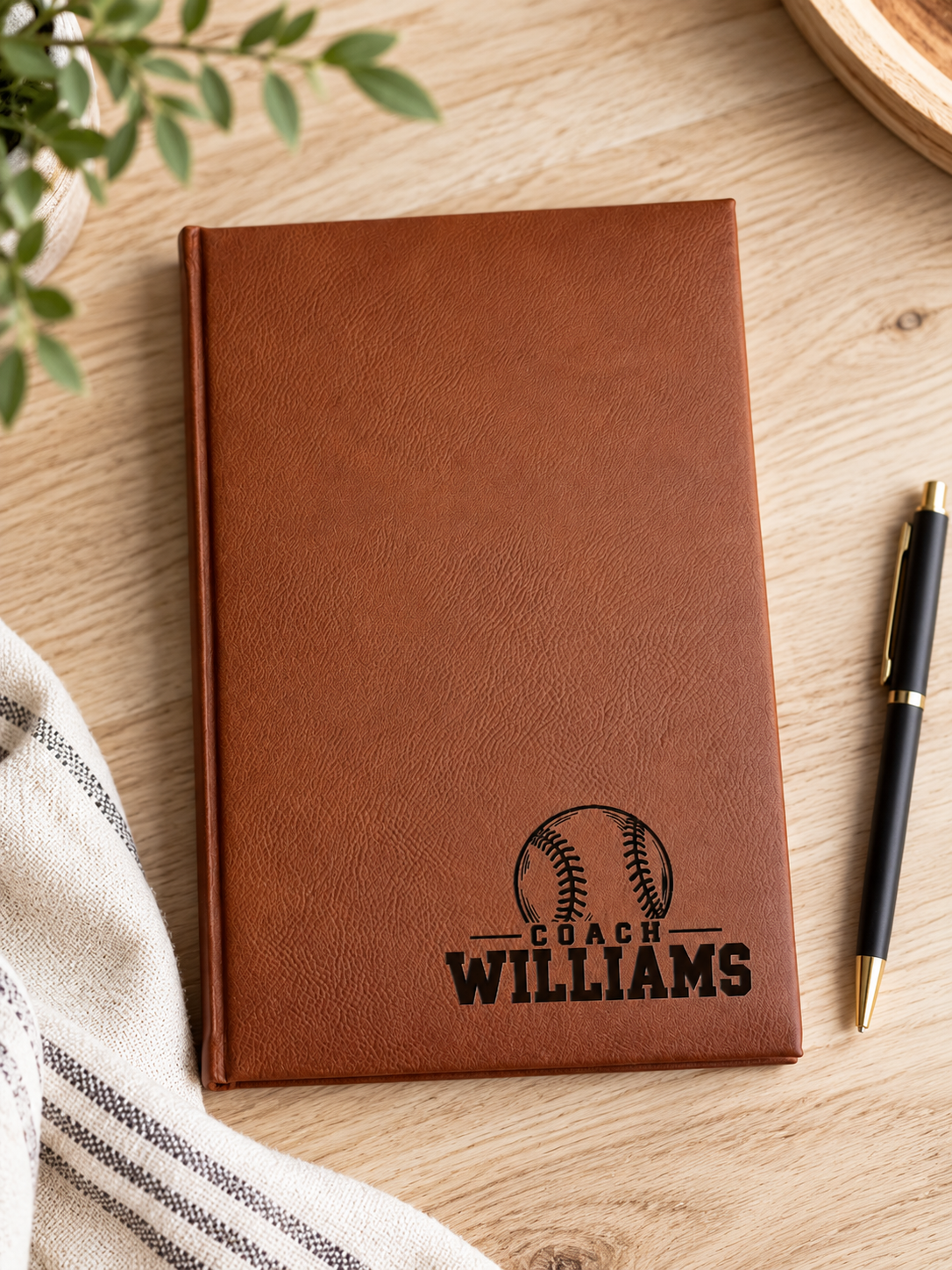 Baseball/Softball Coach Leatherette Journal