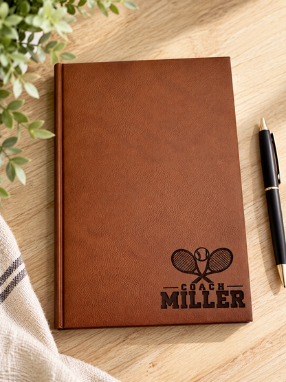 Tennis Coach Leatherette Journal