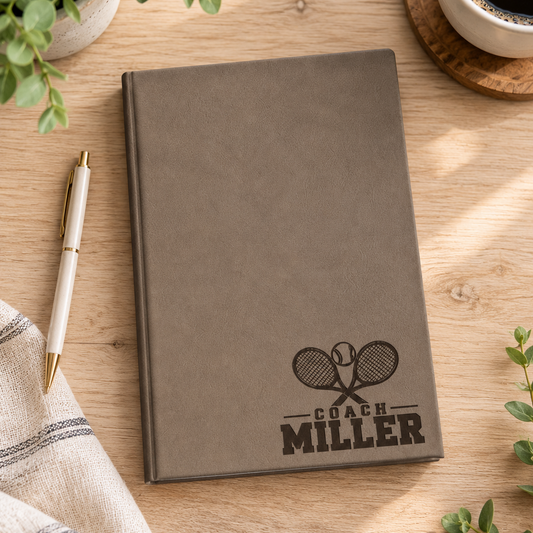 Tennis Coach Leatherette Journal