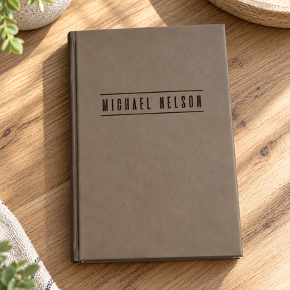 Modern Personalized Leatherette Journal