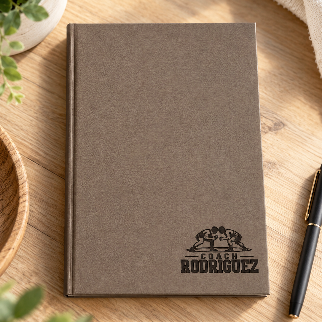 Wrestling Coach Leatherette Journal