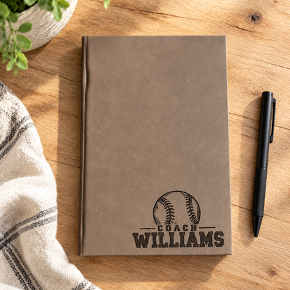 Baseball/Softball Coach Leatherette Journal