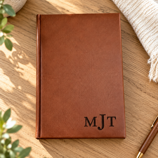 Initial Leatherette Journal