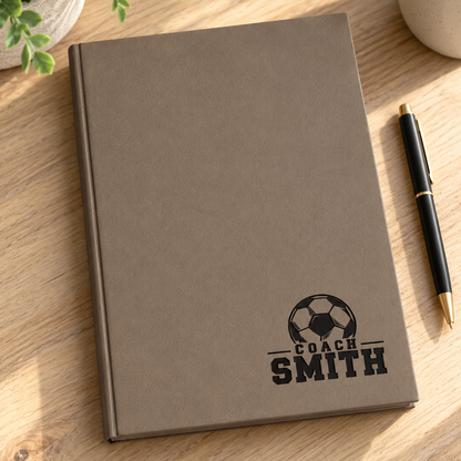 Soccer Coach Leatherette Journal