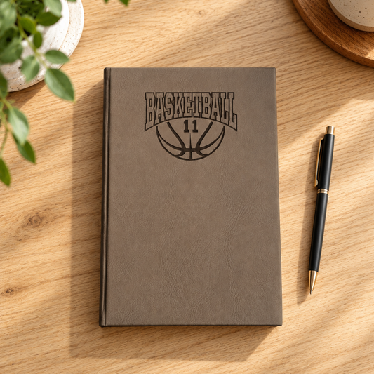 Basketball Number Leatherette Journal