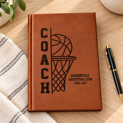 Basketball Coach Leatherette Journal