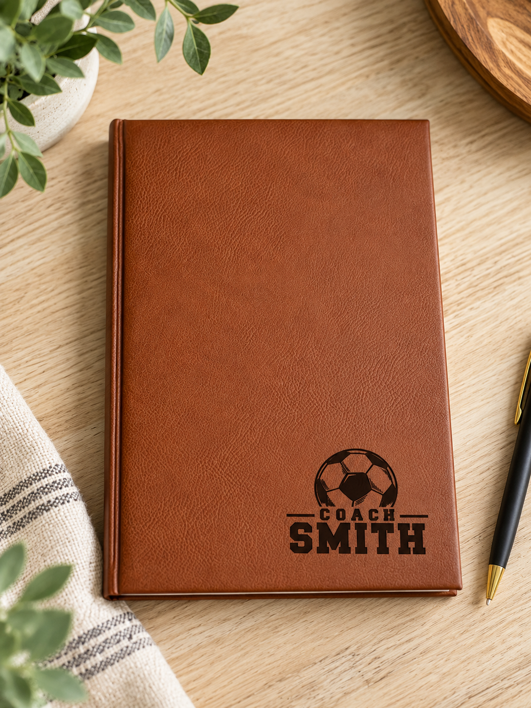Soccer Coach Leatherette Journal