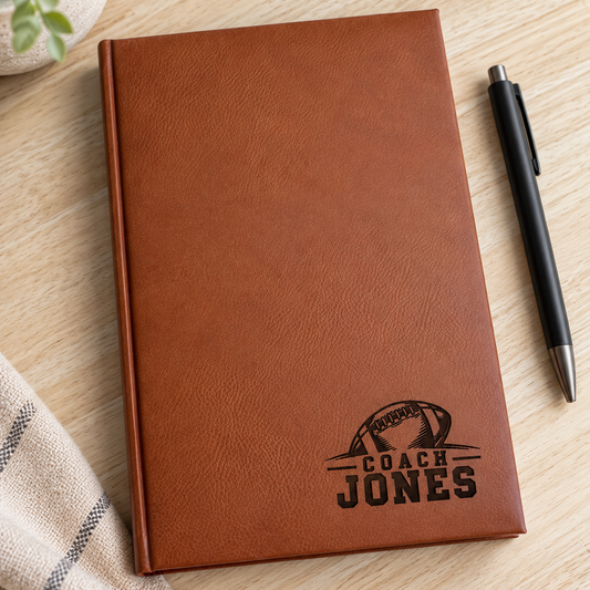 Football Coach Leatherette Journal