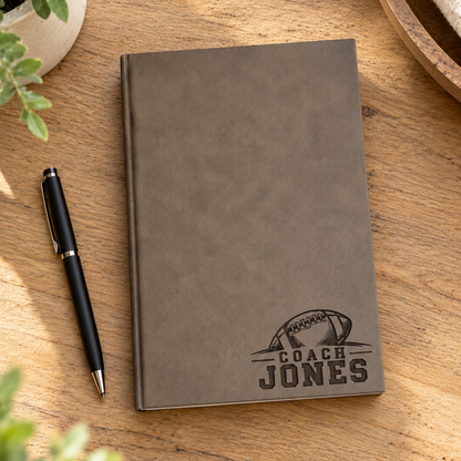 Football Coach Leatherette Journal