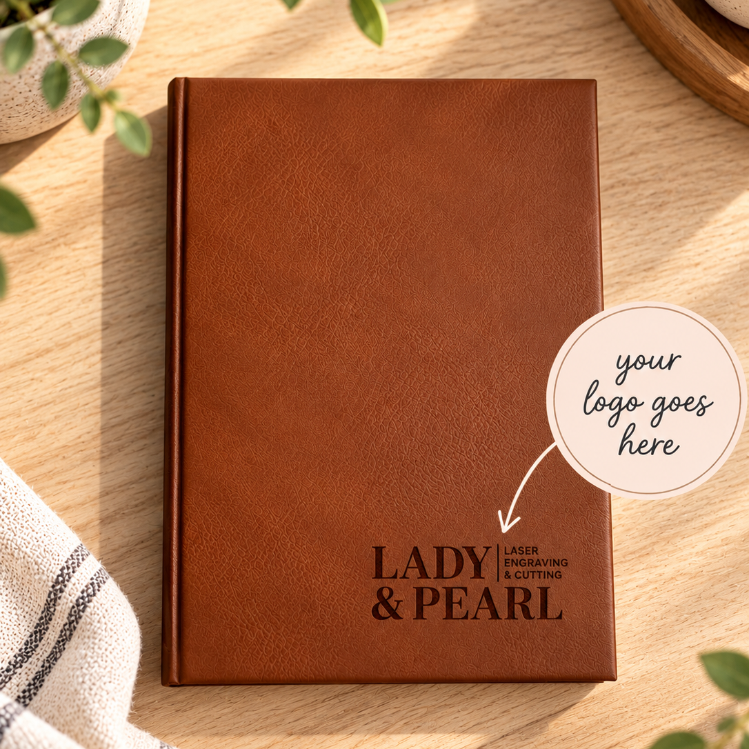 Small Custom Logo Leatherette Journal