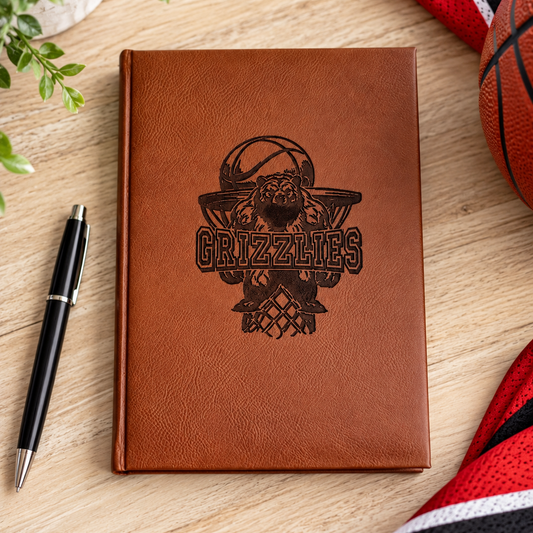Grizzly Basketball Leatherette Journal