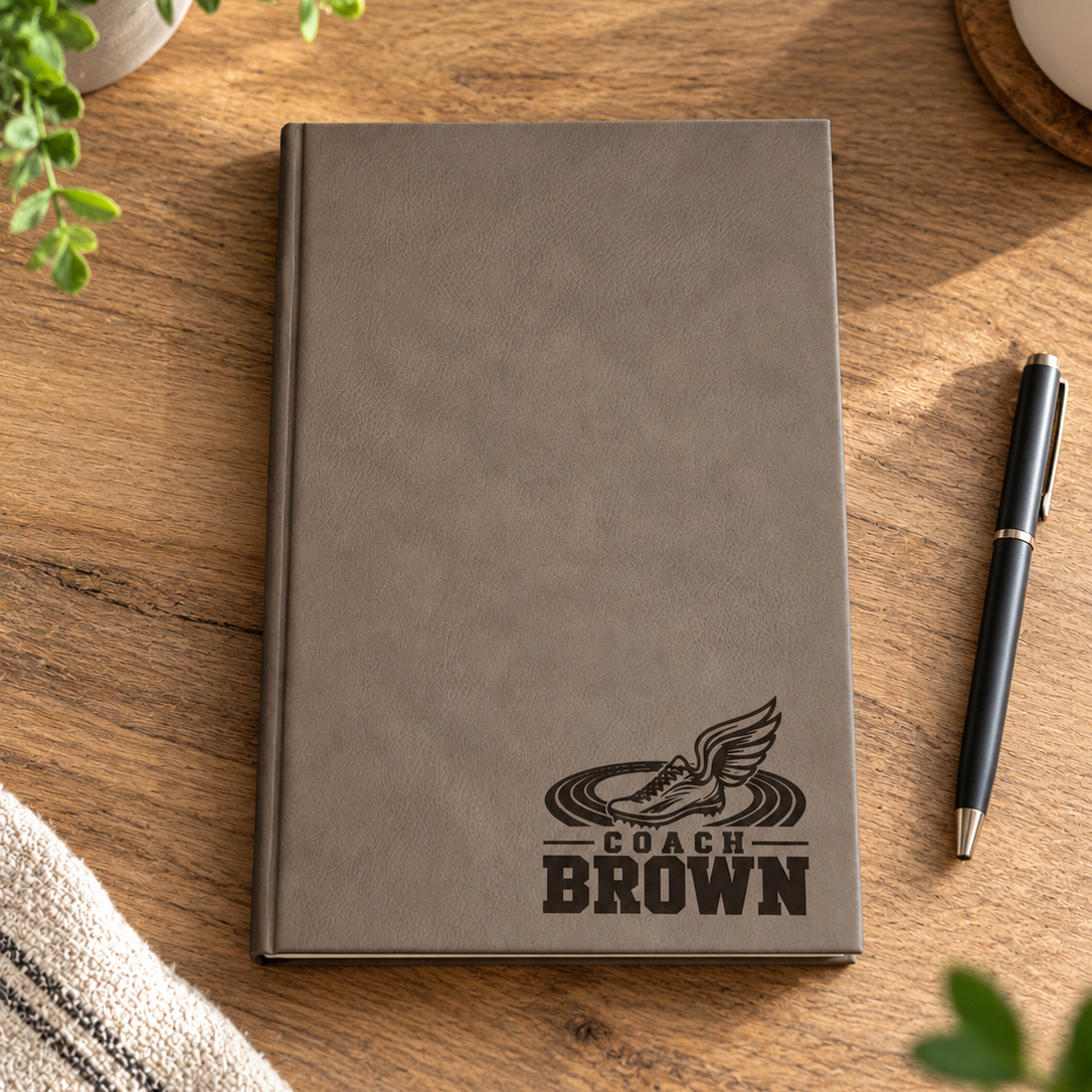 Track & Field Coach Leatherette Journal
