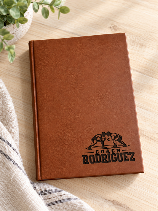 Wrestling Coach Leatherette Journal