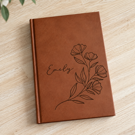 Floral Leatherette Journal
