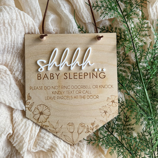 Baby Sleeping Door Sign