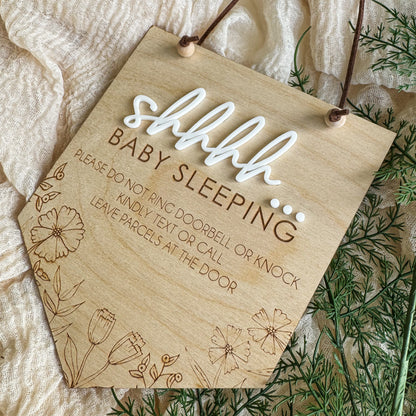 Baby Sleeping Door Sign