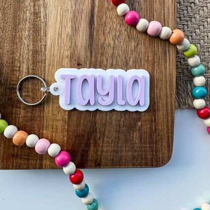 Colored Name Keychain