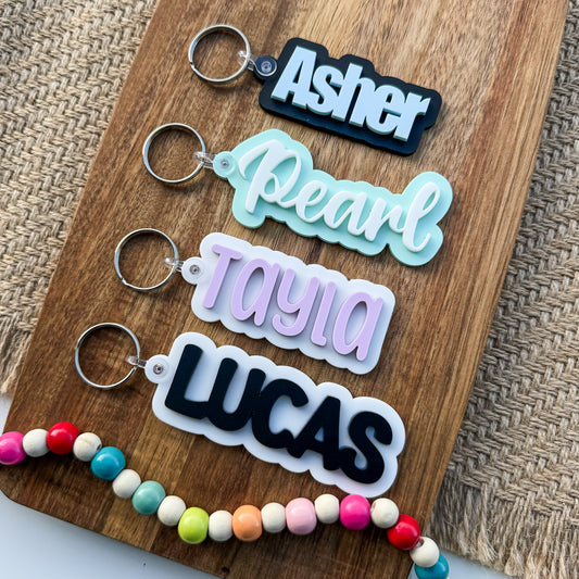 Colored Name Keychain