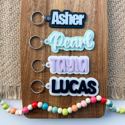 Colored Name Keychain