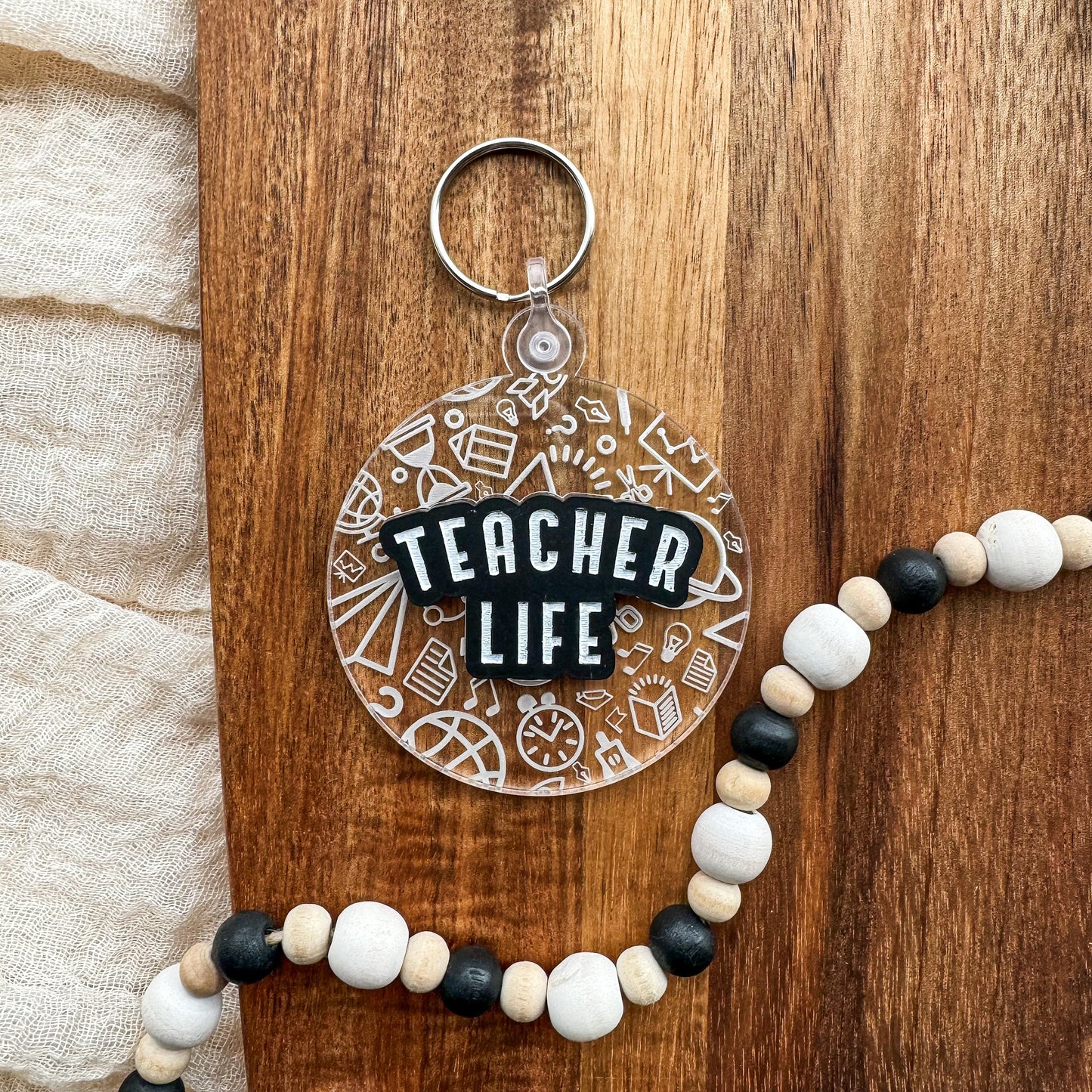 Teacher Life Keychain (Acrylic)