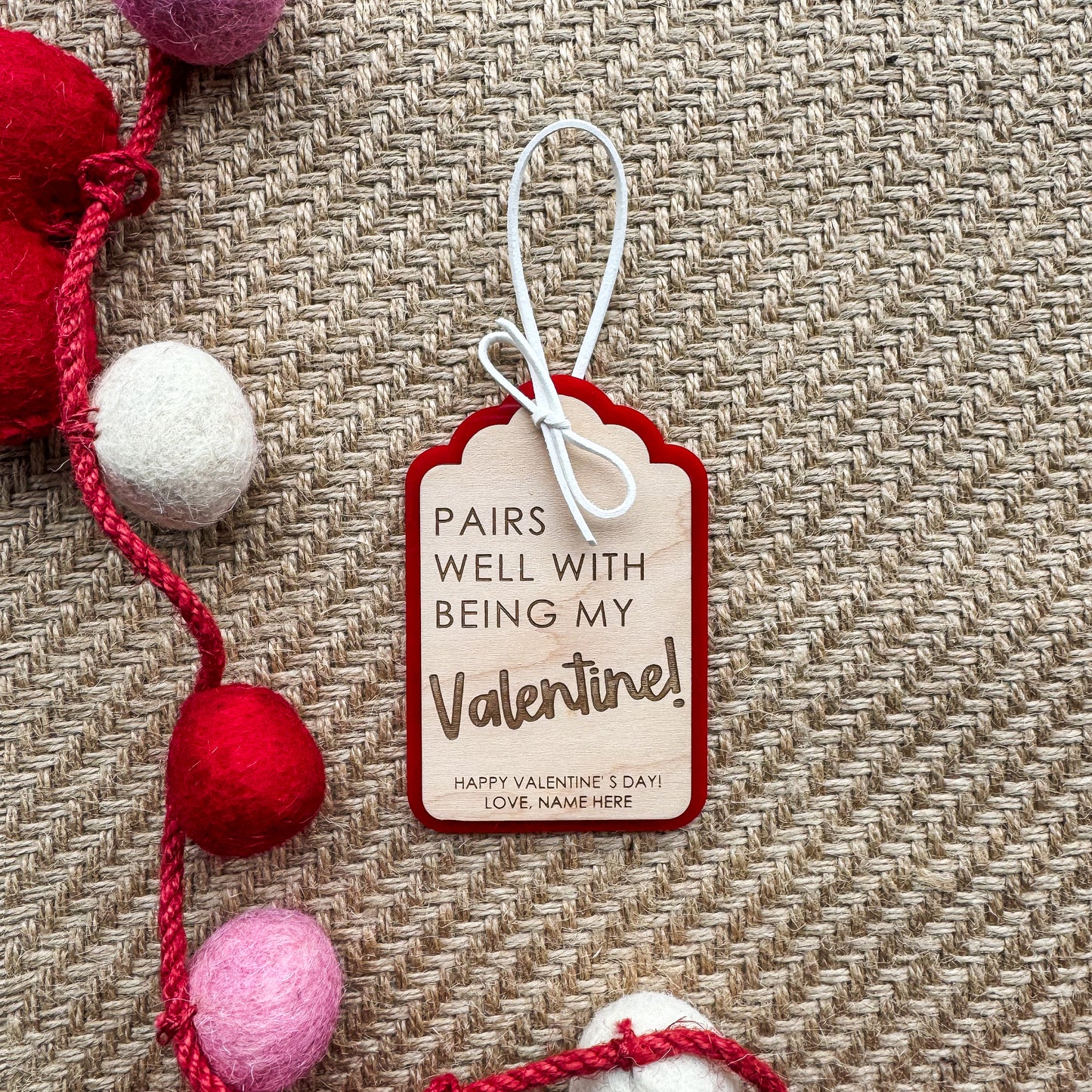 Valentine's Wine Tag