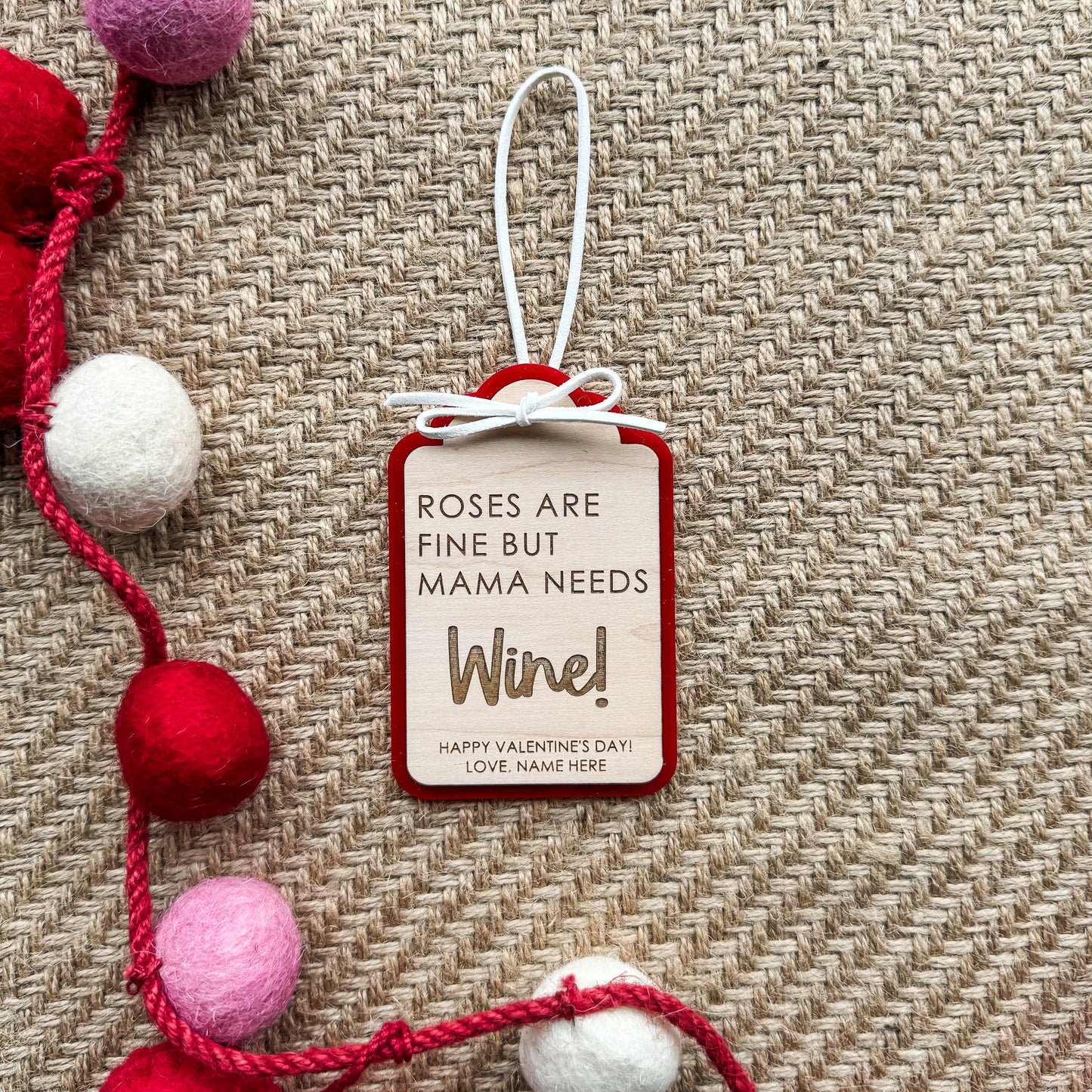 Valentine's Wine Tag