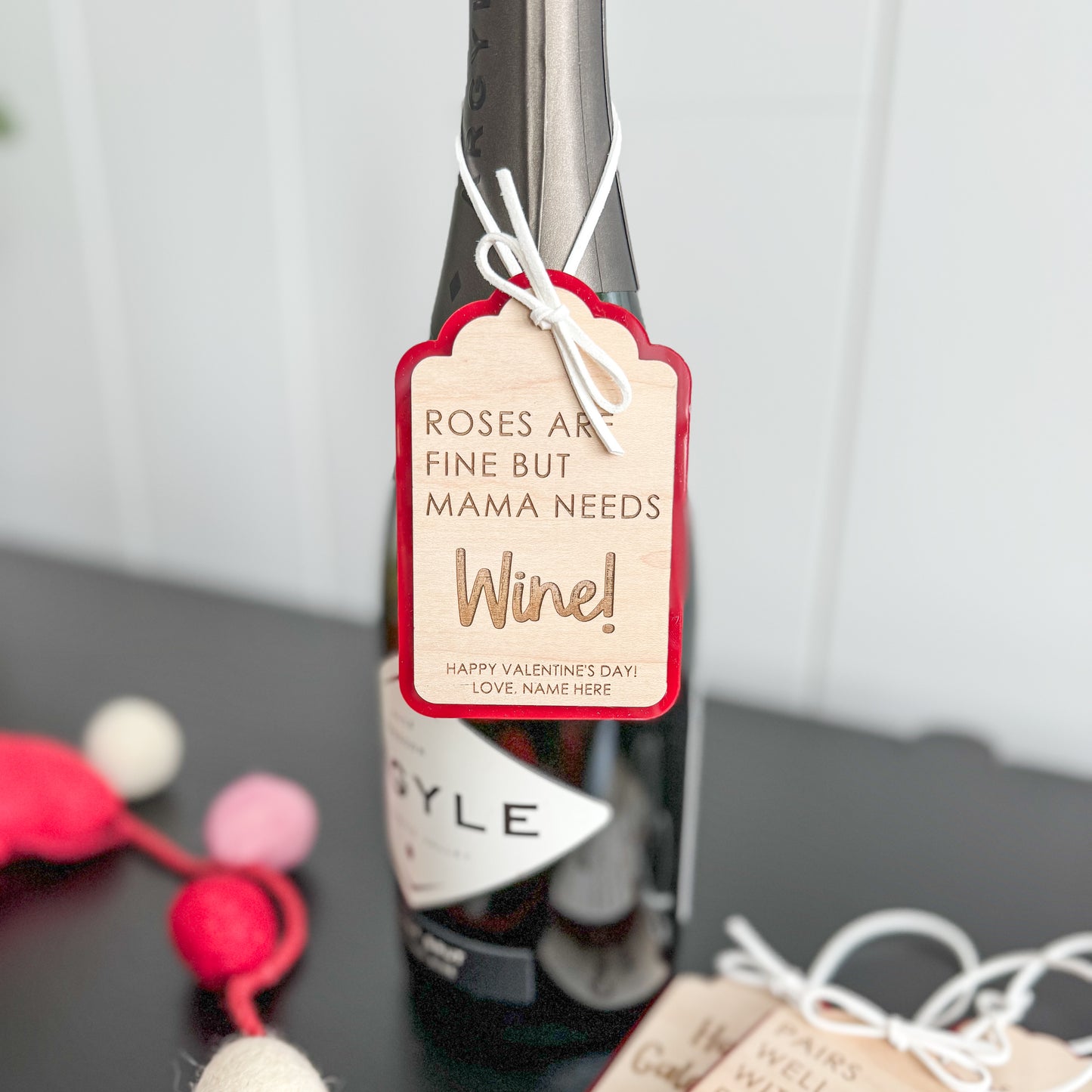 Valentine's Wine Tag